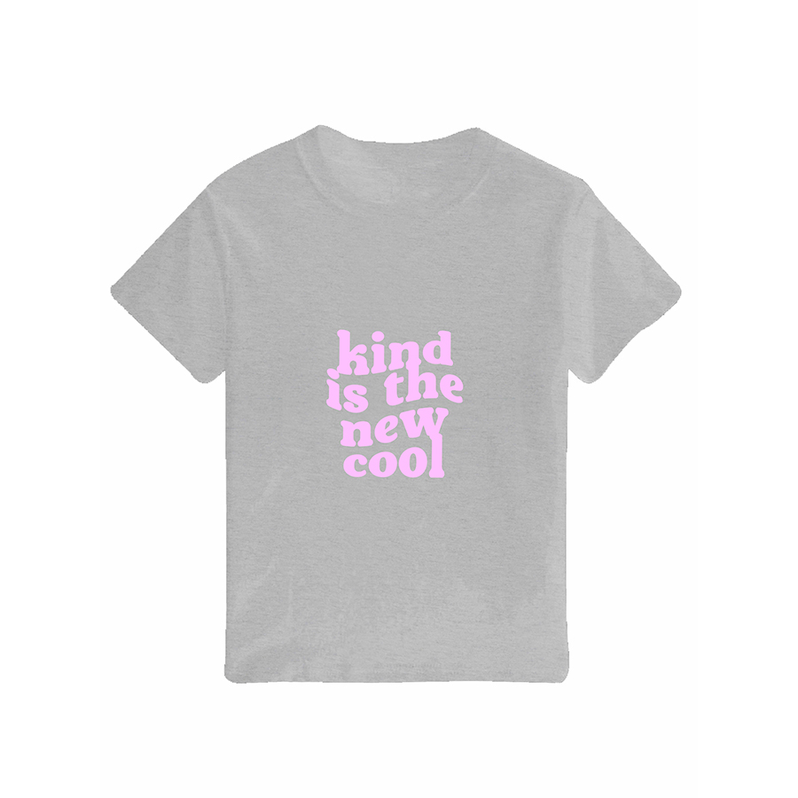Camiseta Gris Rosa Kind is the new cool