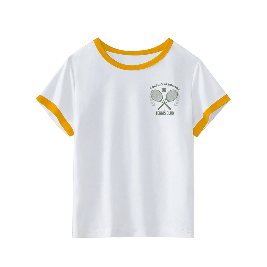 Camiseta Tenis Blanca con Amarillo