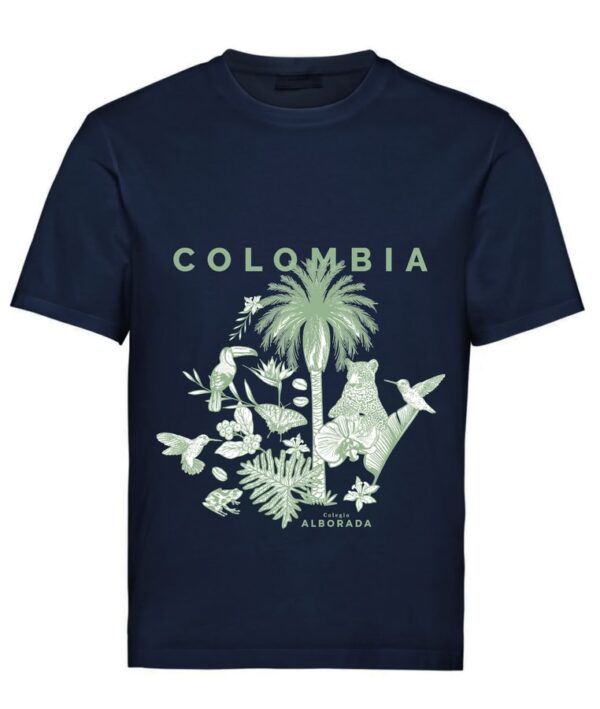 Camiseta Colombia Azul - Verde